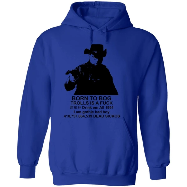 Born To Bog Trolls Is A Fuck 1991 Hoodie - Image 7