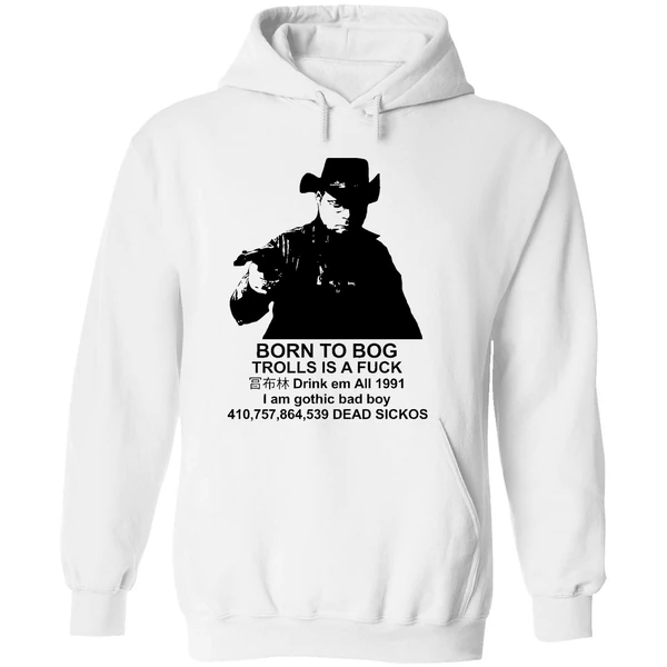 Born To Bog Trolls Is A Fuck 1991 Hoodie - Image 8