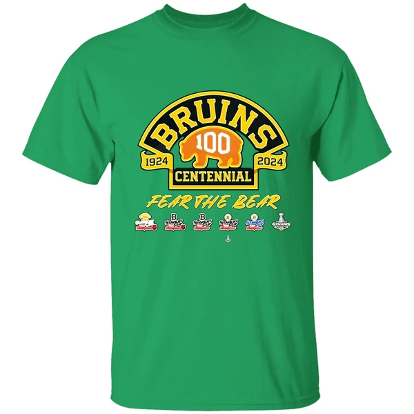 Boston Bruins 100th Anniversary 1924 2024 Fear The Bear Shirt