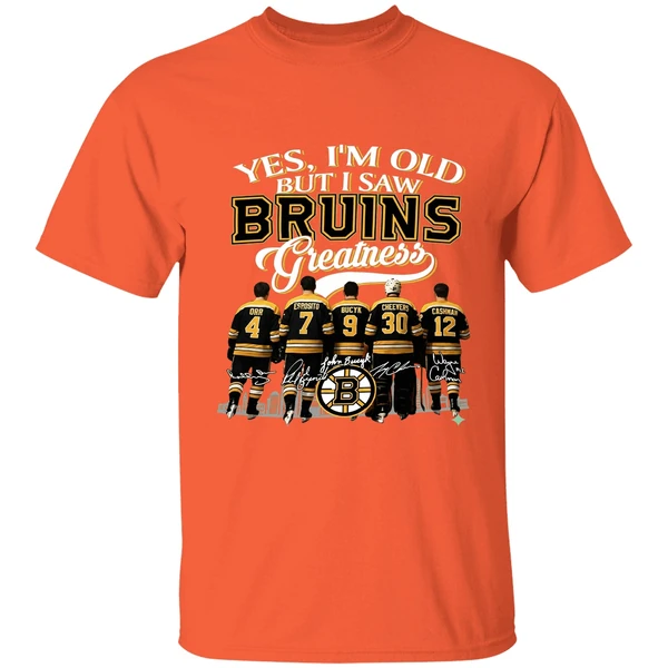 Boston Bruins Hockey Yes Im Old But I Saw Bruins Greatness Nhl Squad 2025 Shirt - Image 5