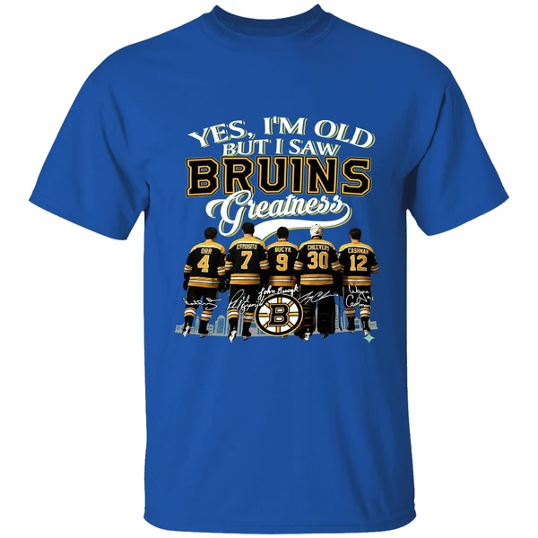 Boston Bruins Hockey Yes Im Old But I Saw Bruins Greatness Nhl Squad 2025 Shirt - Image 7