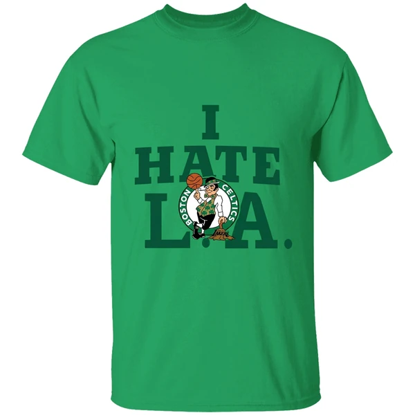 Boston Celtics I Hate La Shirt - Image 8