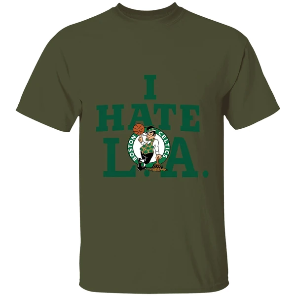 Boston Celtics I Hate La Shirt - Image 9