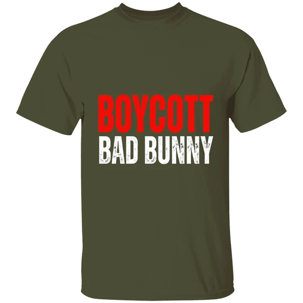 boycott bad bunny shirt militarygreen