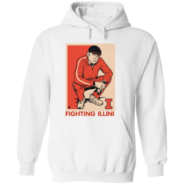 Brad Underwood Coach Illinois Fighting Illini Basketball Hoodie - Image 8