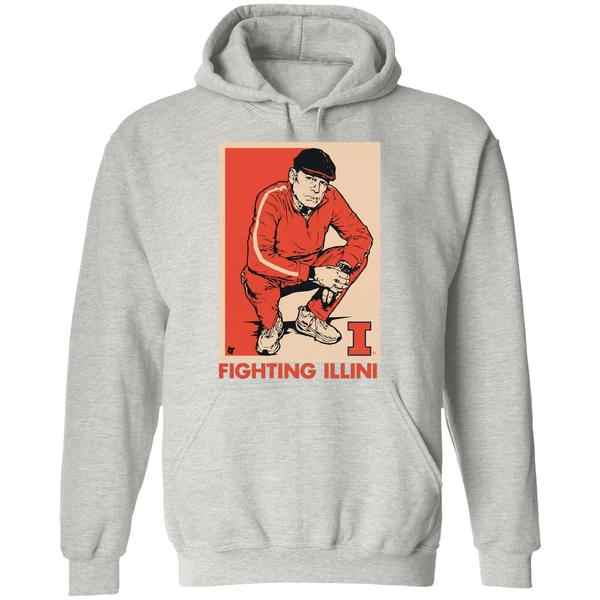 Brad Underwood Coach Illinois Fighting Illini Basketball Hoodie - Image 9