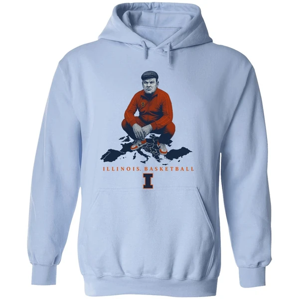 Bradimir Brad Underwood Coach Illinois Fighting Illini Basketball Maps Hoodie - Image 4