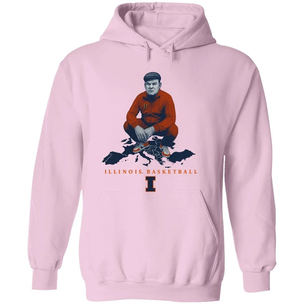Bradimir Brad Underwood Coach Illinois Fighting Illini Basketball Maps Hoodie - Image 5