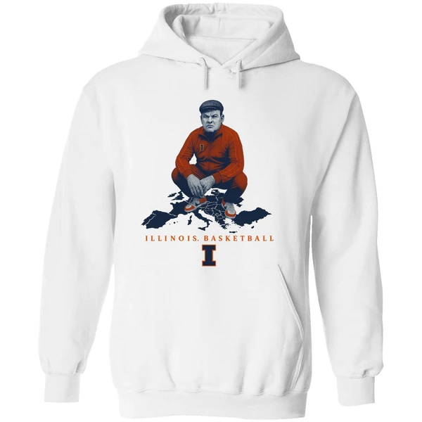 Bradimir Brad Underwood Coach Illinois Fighting Illini Basketball Maps Hoodie - Image 8