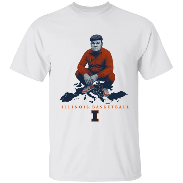 Bradimir Brad Underwood Coach Illinois Fighting Illini Basketball Maps Shirt