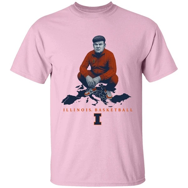 Bradimir Brad Underwood Coach Illinois Fighting Illini Basketball Maps Shirt - Image 2