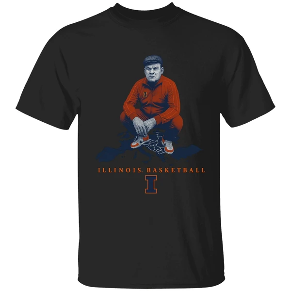 Bradimir Brad Underwood Coach Illinois Fighting Illini Basketball Maps Shirt - Image 7