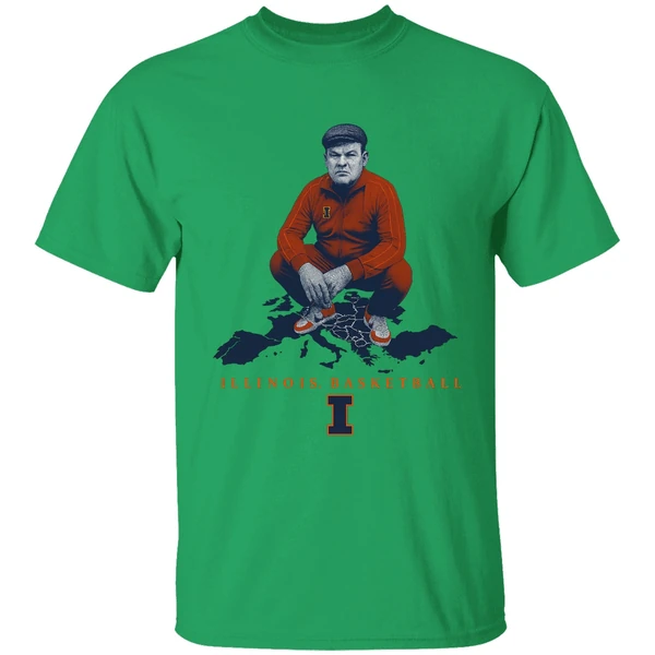 Bradimir Brad Underwood Coach Illinois Fighting Illini Basketball Maps Shirt - Image 8