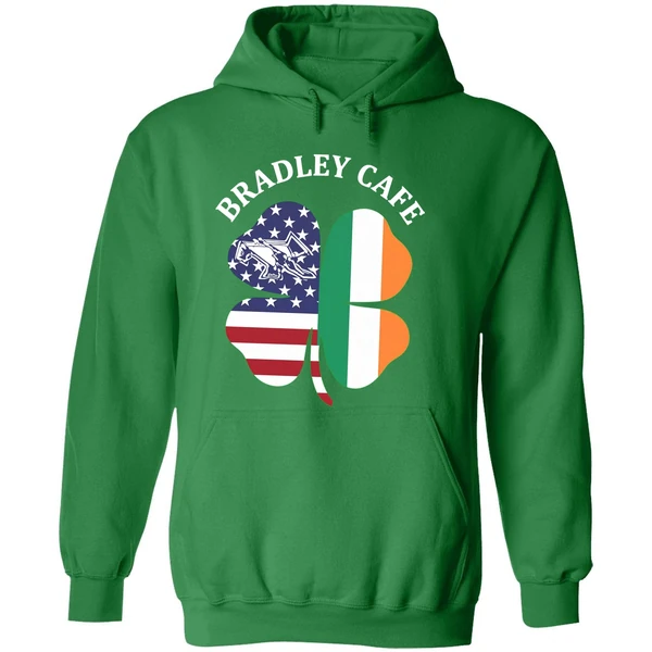 Bradley Cafe Providence Ri Est 1937 Flag Hoodie - Image 2