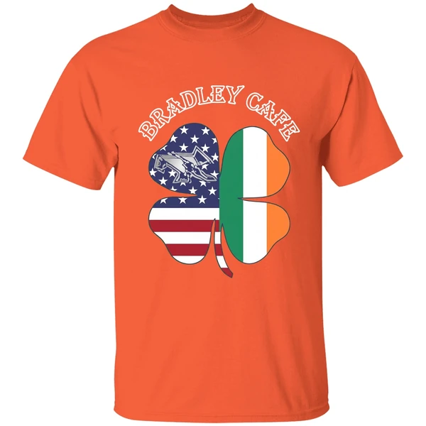 bradley cafe providence ri est 1937 logo shirt orange