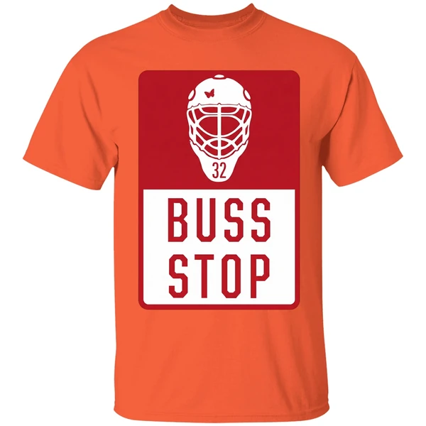 brandon bussi buss stop carolina hurricanes hockey shirt orange