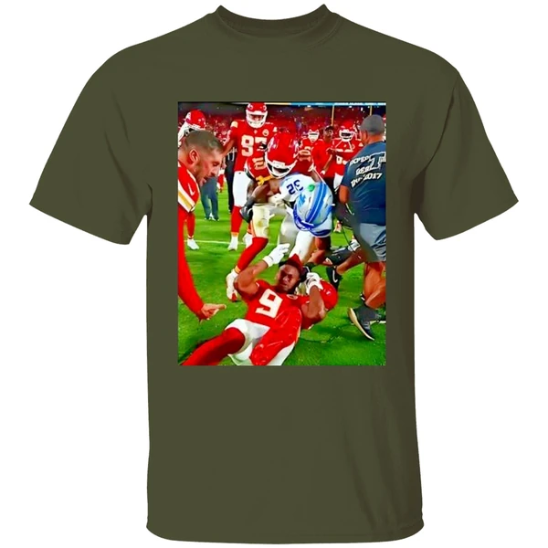 Brian Branch Slaps Juju Smith Schuster Kansas City Chiefs Vs Detroit Lions Shirt - Image 3