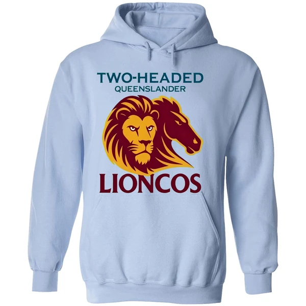 Brisbane Lions And Brisbane Broncos Two Headed Queenslander Lioncos Hoodie - Image 4