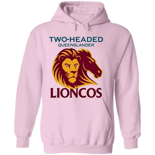 Brisbane Lions And Brisbane Broncos Two Headed Queenslander Lioncos Hoodie - Image 5