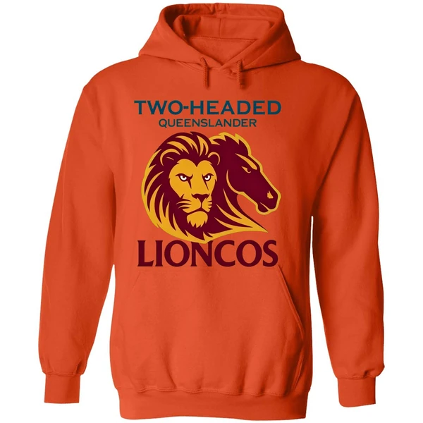 Brisbane Lions And Brisbane Broncos Two Headed Queenslander Lioncos Hoodie - Image 6