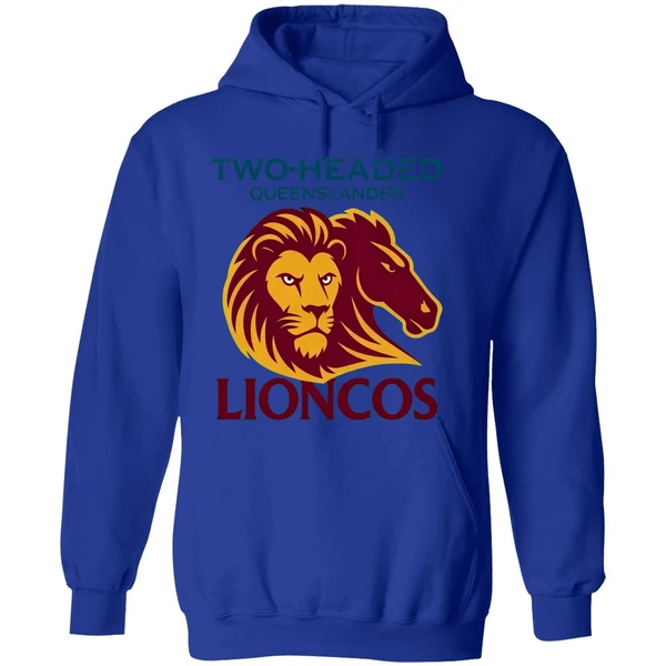 Brisbane Lions And Brisbane Broncos Two Headed Queenslander Lioncos Hoodie - Image 7