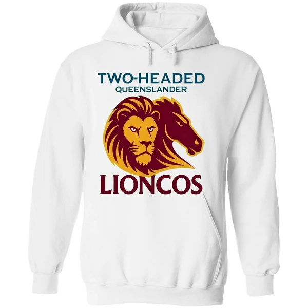 Brisbane Lions And Brisbane Broncos Two Headed Queenslander Lioncos Hoodie - Image 8