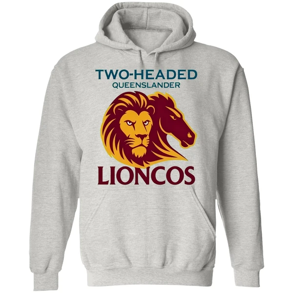 Brisbane Lions And Brisbane Broncos Two Headed Queenslander Lioncos Hoodie - Image 9