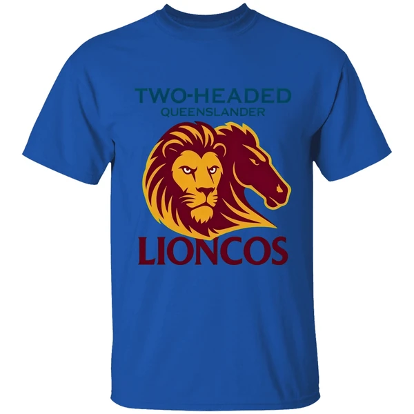 Brisbane Lions And Brisbane Broncos Two Headed Queenslander Lioncos Shirt - Image 5