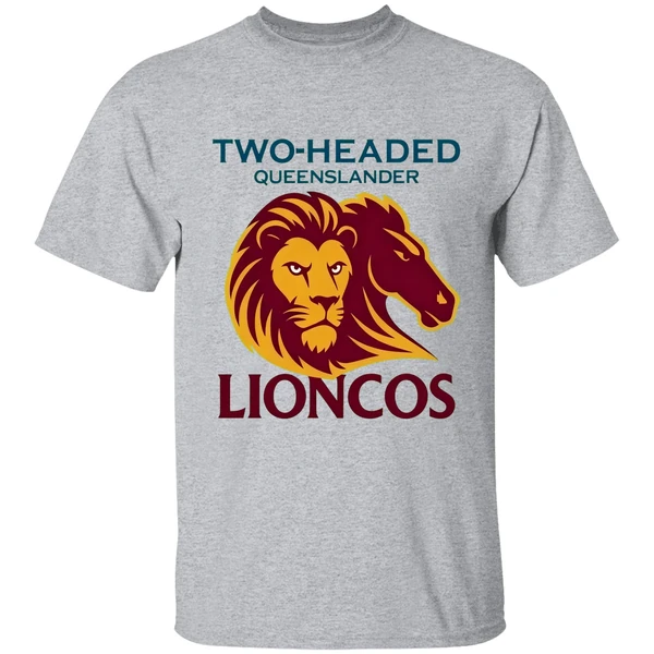 Brisbane Lions And Brisbane Broncos Two Headed Queenslander Lioncos Shirt - Image 6