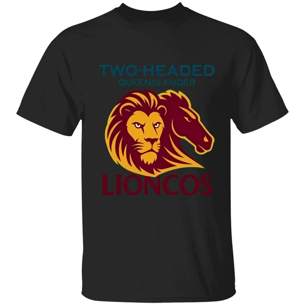Brisbane Lions And Brisbane Broncos Two Headed Queenslander Lioncos Shirt - Image 7