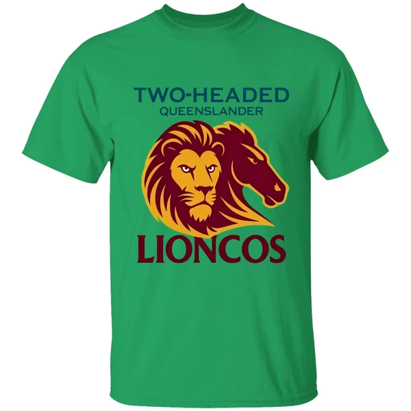 Brisbane Lions And Brisbane Broncos Two Headed Queenslander Lioncos Shirt - Image 8