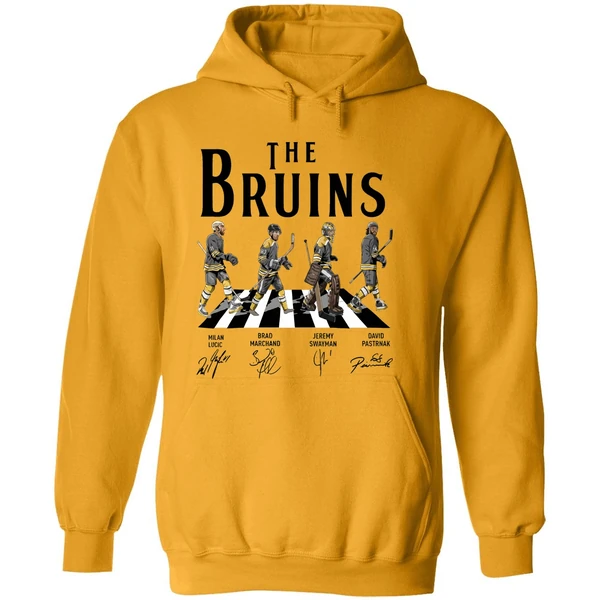 Bruins Walking Abbey Road Signatures Hoodie