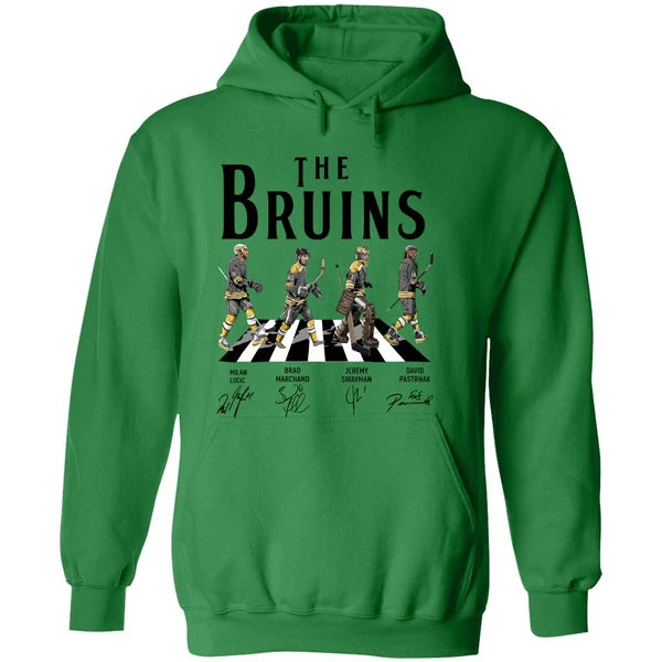 Bruins Walking Abbey Road Signatures Hoodie - Image 2