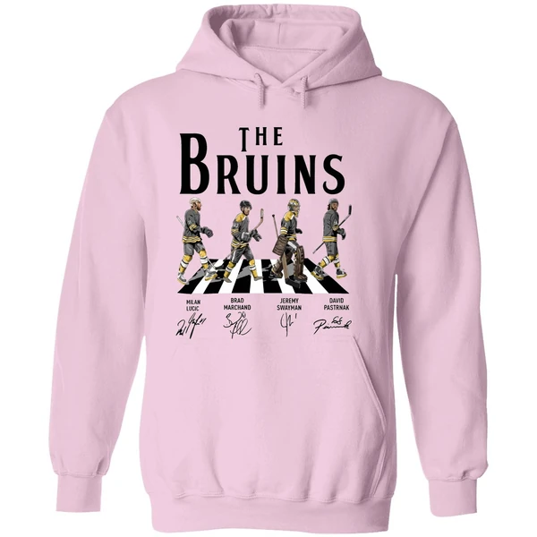 Bruins Walking Abbey Road Signatures Hoodie - Image 5