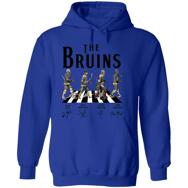 Bruins Walking Abbey Road Signatures Hoodie - Image 7