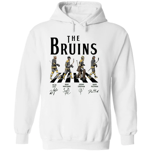 Bruins Walking Abbey Road Signatures Hoodie - Image 8