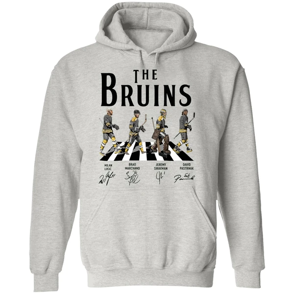 Bruins Walking Abbey Road Signatures Hoodie - Image 9