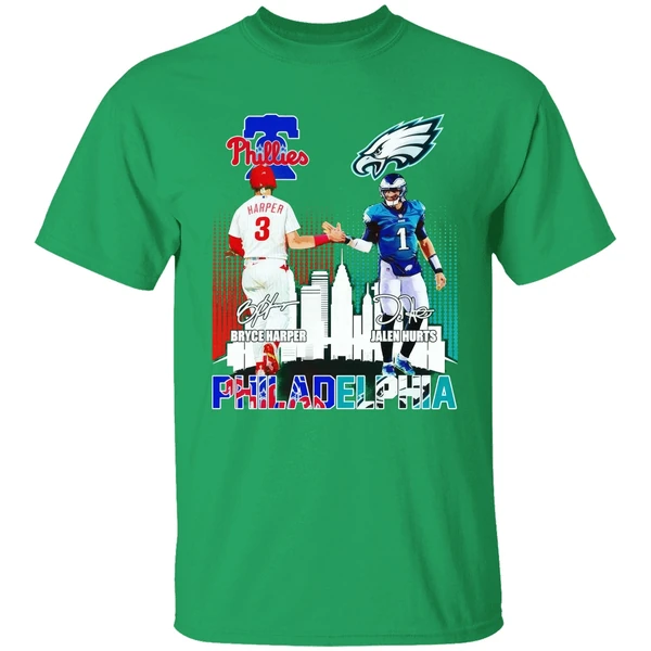 Bryce Harper And Jalen Hurts Philadelphia City Of The Champions Shirt