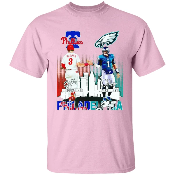 Bryce Harper And Jalen Hurts Philadelphia City Of The Champions Shirt Bryce Harper And Jalen Hurts Philadelphia City Of The Champions Shirt