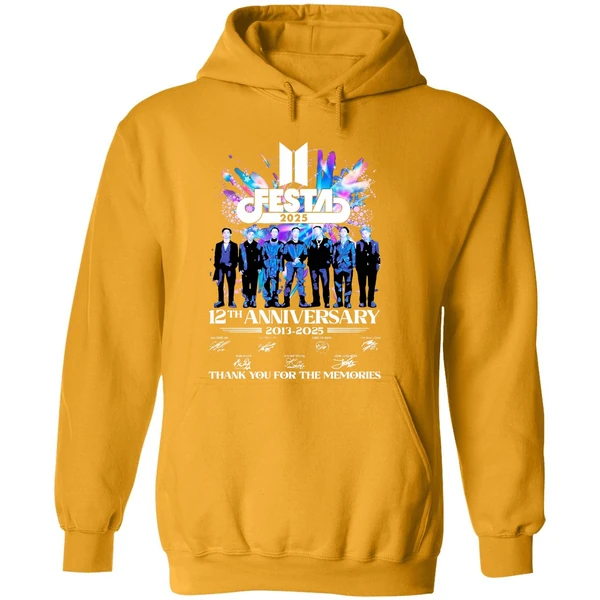 Bts Festa 2025 12th Anniversary 2013 2025 Signature Thank You For The Memories Hoodie