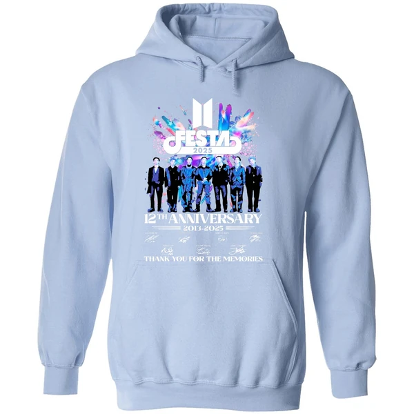 Bts Festa 2025 12th Anniversary 2013 2025 Signature Thank You For The Memories Hoodie - Image 4