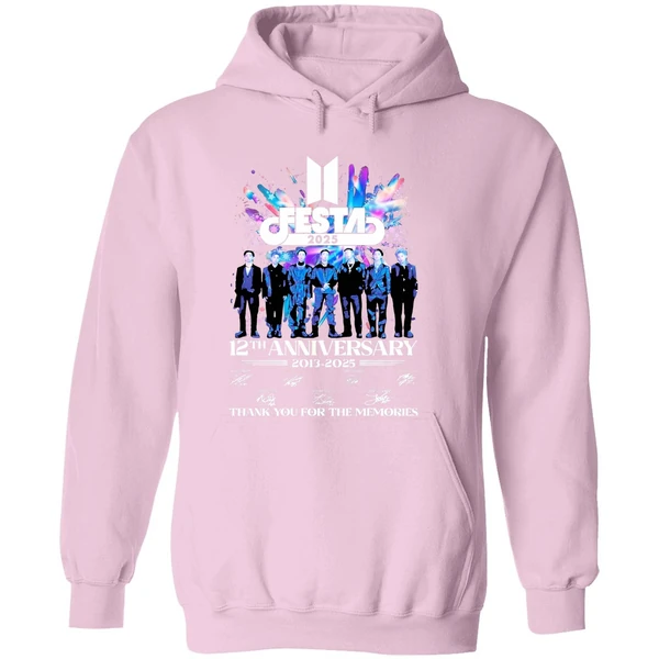 Bts Festa 2025 12th Anniversary 2013 2025 Signature Thank You For The Memories Hoodie - Image 5