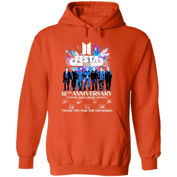 Bts Festa 2025 12th Anniversary 2013 2025 Signature Thank You For The Memories Hoodie - Image 6