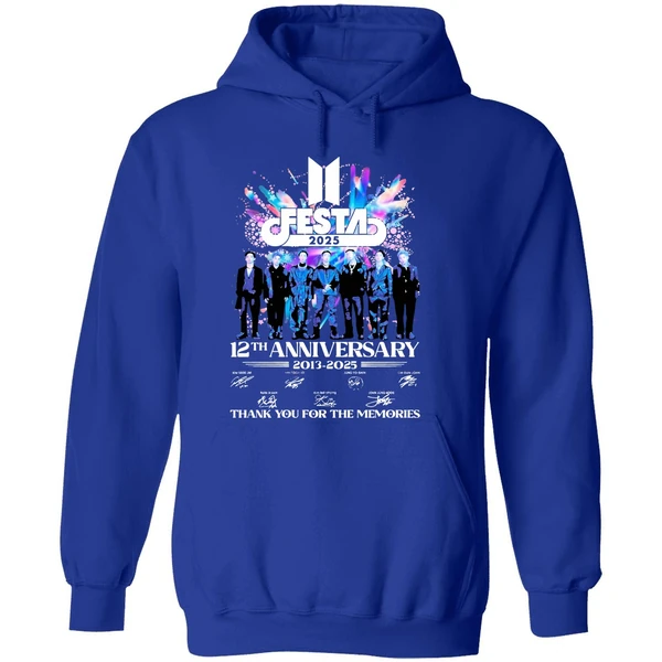 Bts Festa 2025 12th Anniversary 2013 2025 Signature Thank You For The Memories Hoodie - Image 7