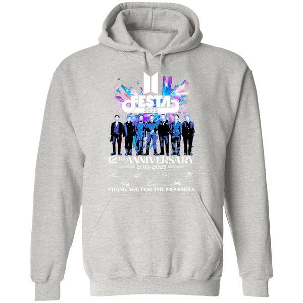 Bts Festa 2025 12th Anniversary 2013 2025 Signature Thank You For The Memories Hoodie - Image 9