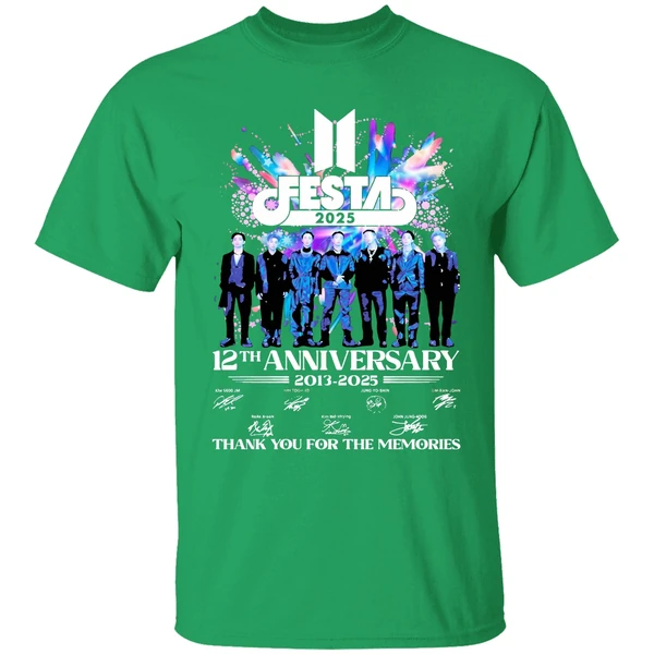 Bts Festa 2025 12th Anniversary 2013 2025 Signature Thank You For The Memories Shirt - Image 2