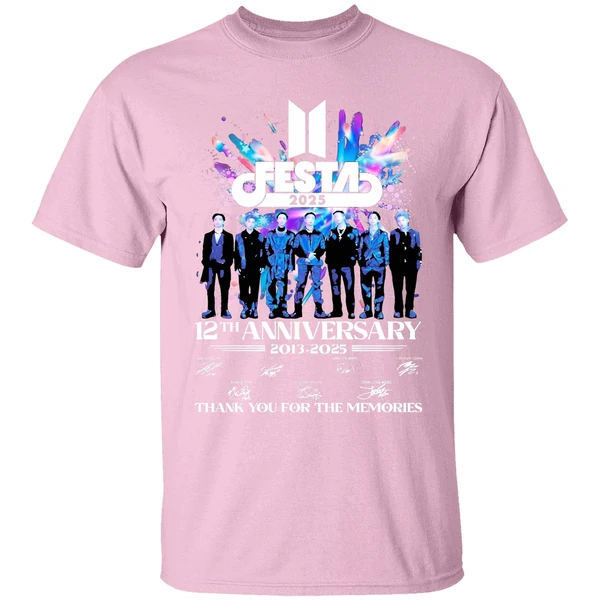 bts festa 2025 12th anniversary 2013 2025 signature thank you for the memories shirt lightpink