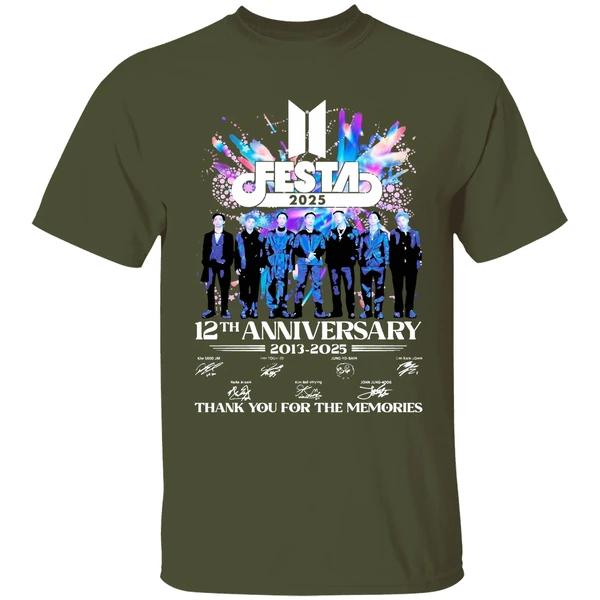 Bts Festa 2025 12th Anniversary 2013 2025 Signature Thank You For The Memories Shirt - Image 4