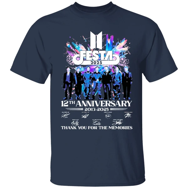 Bts Festa 2025 12th Anniversary 2013 2025 Signature Thank You For The Memories Shirt - Image 5