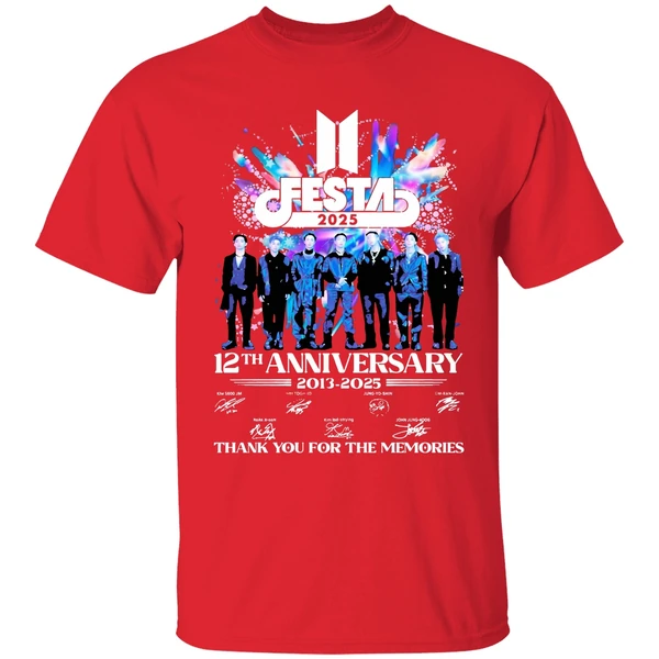 Bts Festa 2025 12th Anniversary 2013 2025 Signature Thank You For The Memories Shirt - Image 7